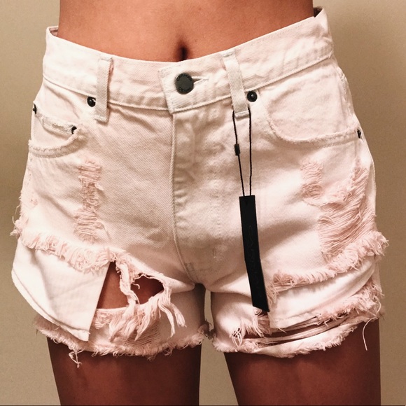 High Rise, Non-Stretch, ‘Paris’ Distressed Shorts - Picture 4 of 8